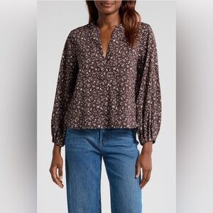 Madewell Floral Brown Women's Top